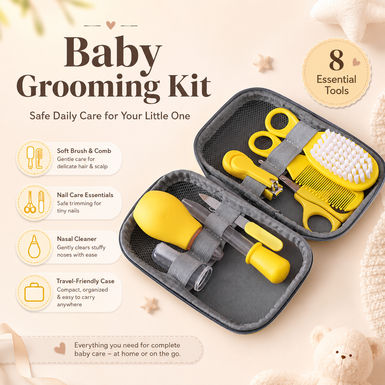 Baby Bath & Grooming Kit — Complete Daily Care for Your Baby