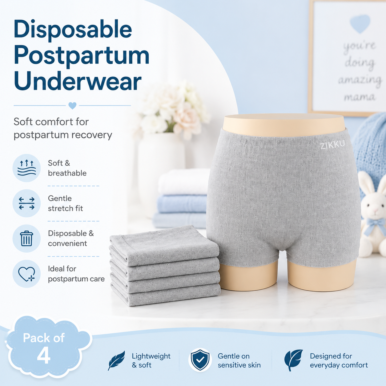 Disposable Postpartum Underwear (Set of 4)