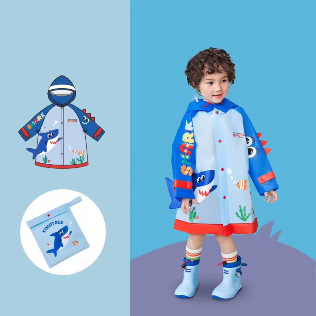 3D Kids Rain Coat