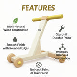 Traditional Handmade Wooden Baby Push Walker (6-24M)