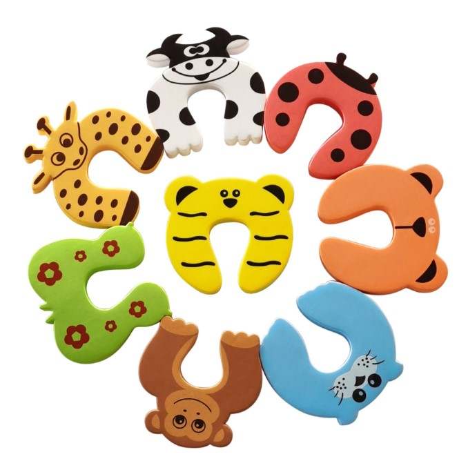 Animal Shape Finger Pinch Safety Door Guard/Stopper (Pack of 5)
