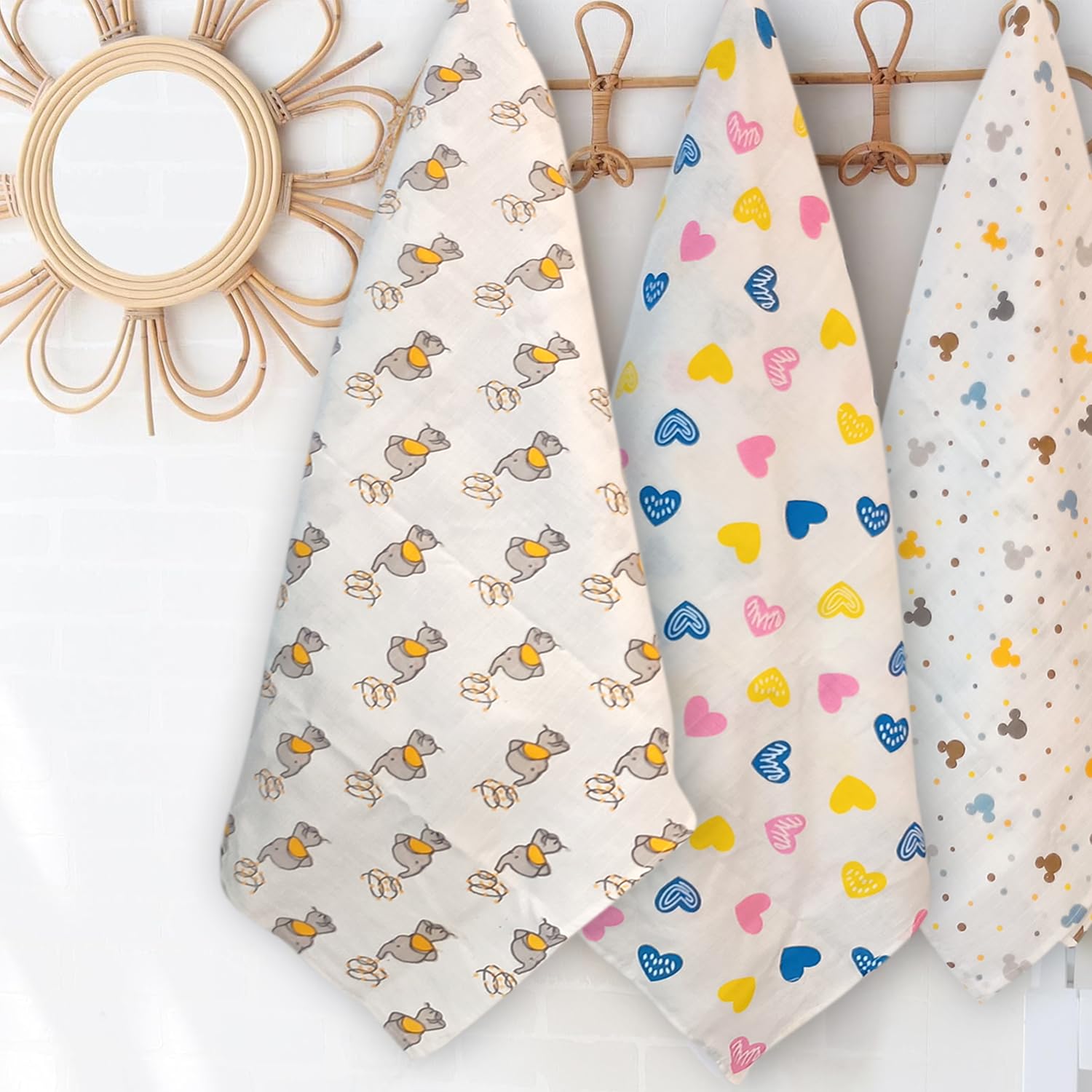 Newborn Cuddle Care Combo (Baby Gaddi/Mattresses + Mustard Seed Pillow + Bamboo Blanket + Muslin Swaddle Wraps)