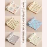 Printed Dry Sheets for Baby - Pack of 6 - Value Pack