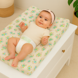 Diaper Changing and Massage Bed/Pad with Cover (Teddy Pad+Flower Cover))